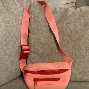 Marc Jacobs Pink Crossbody Belt Bag with Red Accents